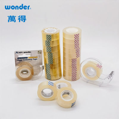 DIY Clear BOPP Stationery Tape 18mm Width Yellowish Individual Cho các dự án