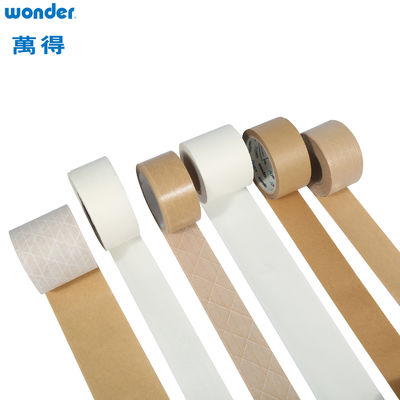 Bản thân dính White Kraft giấy băng 0.130mm Độ dày dung môi dựa
