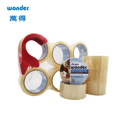 Dễ xử lý băng đóng gói BOPP 48mm Độ rộng nâu trong suốt
