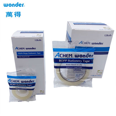 Gift Wrap BOPP Clear Stationery Tape 15mm chiều rộng Score Cut Type For School