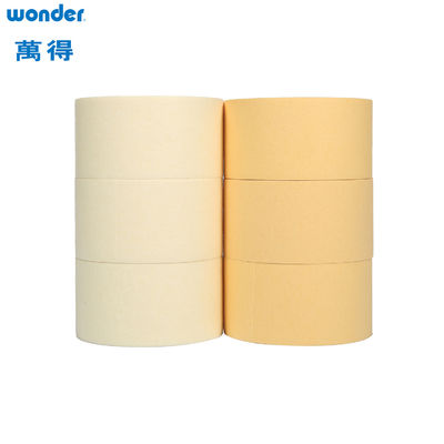 Chất liệu giấy crepe băng nắp dính mạnh dựa trên cao su màu beige