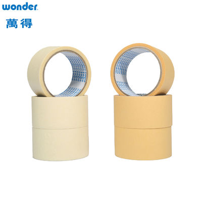 Chất liệu giấy crepe băng nắp dính mạnh dựa trên cao su màu beige