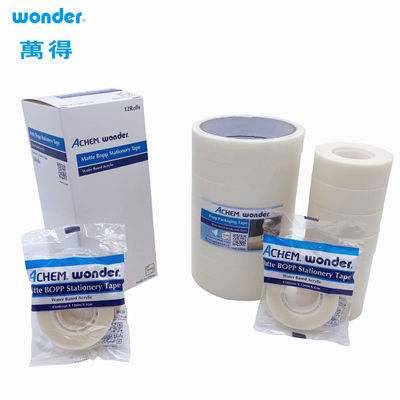 Dây băng giấy BOPP trong suốt màu trắng 50mm để dán nhãn