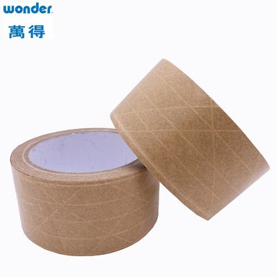 Dải băng đóng gói giấy kraft tăng cường đường 0.130mm Độ dày Đối với hộp bìa