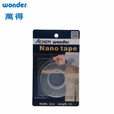 Dây băng dán nano hai mặt có thể giặt, mạnh, dính, tái sử dụng, băng thông minh cho băng gắn công nghiệp gia dụng