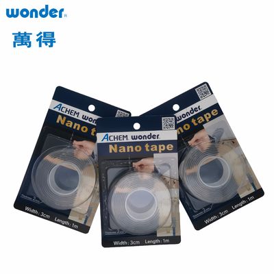 Nhựa băng nano trong suốt Lớp keo bền và tái sử dụng cho các ứng dụng gia đình và công nghiệp, Độ dày 2mm