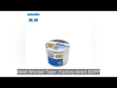 Dây dán bao bì BOPP rõ ràng với chất kết dính có chứa nước